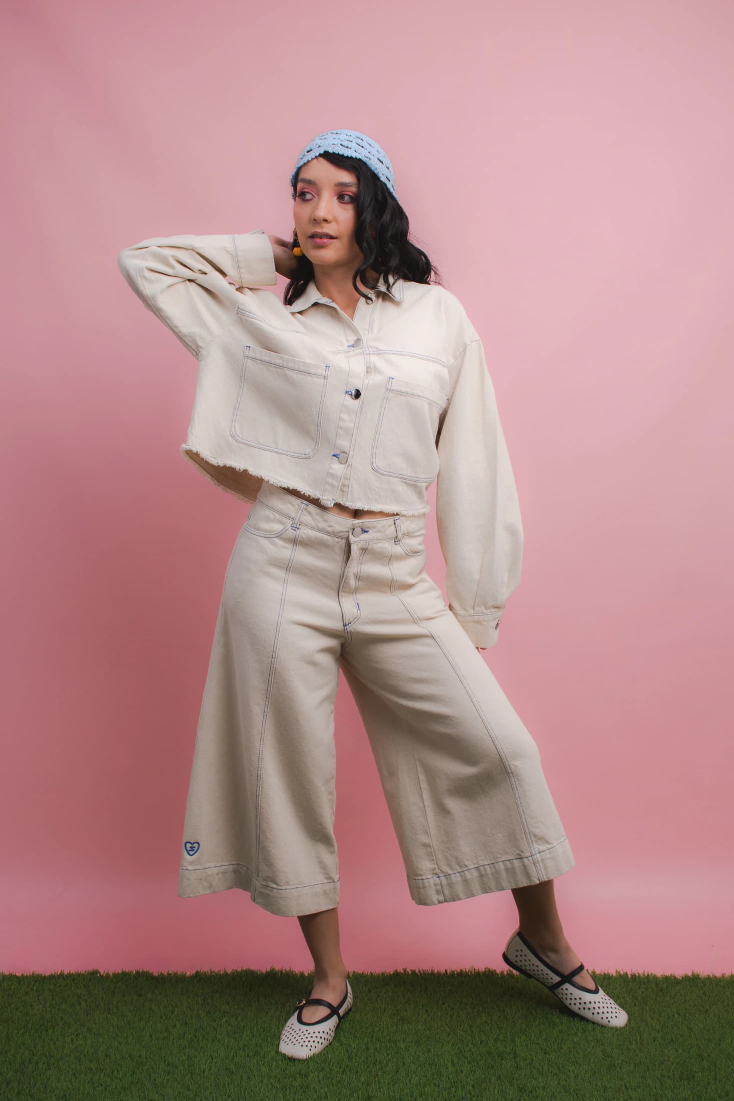 Jean ADN Wide Leg crudo