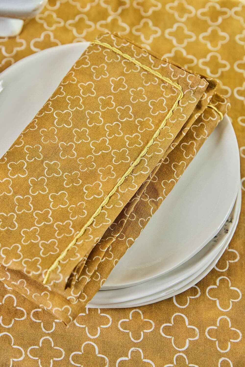 Servilletas De Lino Para La Mesa - Oro - imagen 1