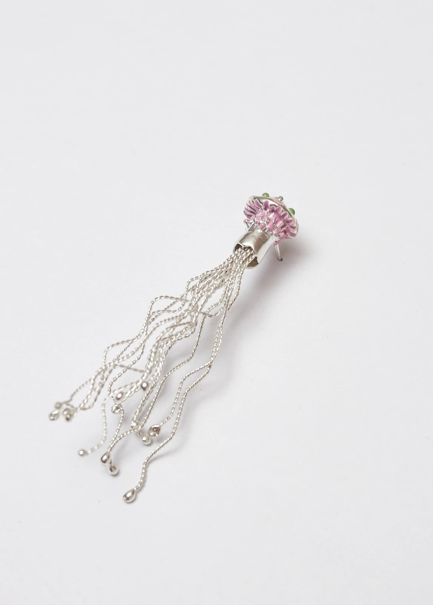Arete broche micelios maxi pistacho lila - imagen 1