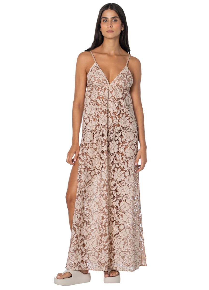 Maaji Ivory Blossom Arena Long Dress