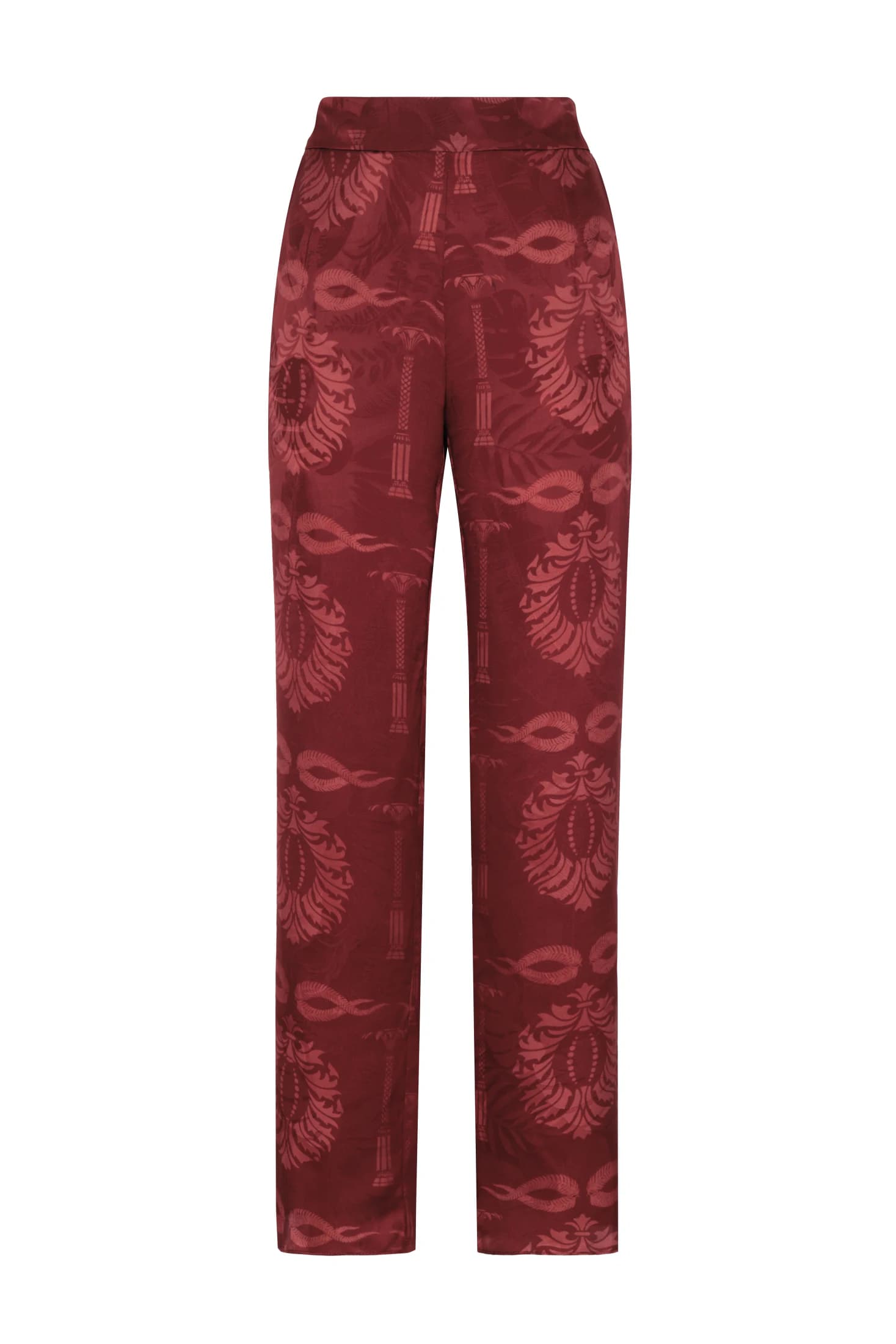 Santo Tomas Silk Jacquard Pants / Wine - imagen 2