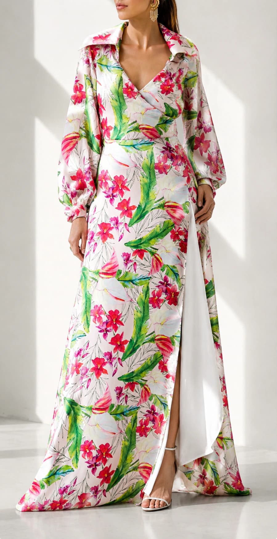 Vestido Balisia Flores Fondo Rosa - imagen 3