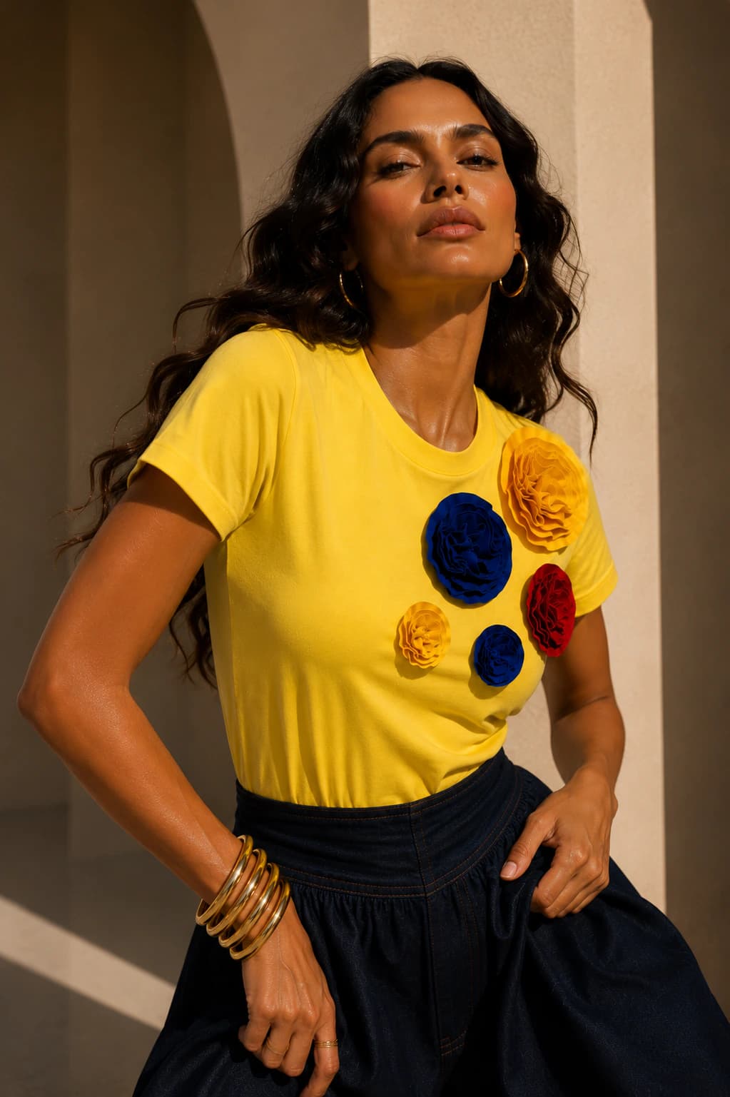 Camiseta Colombia Florece amarilla - imagen 7
