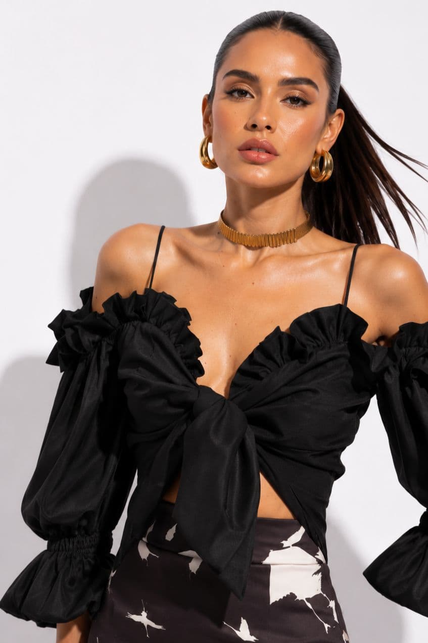Crop Top Tuck Negro - imagen 3