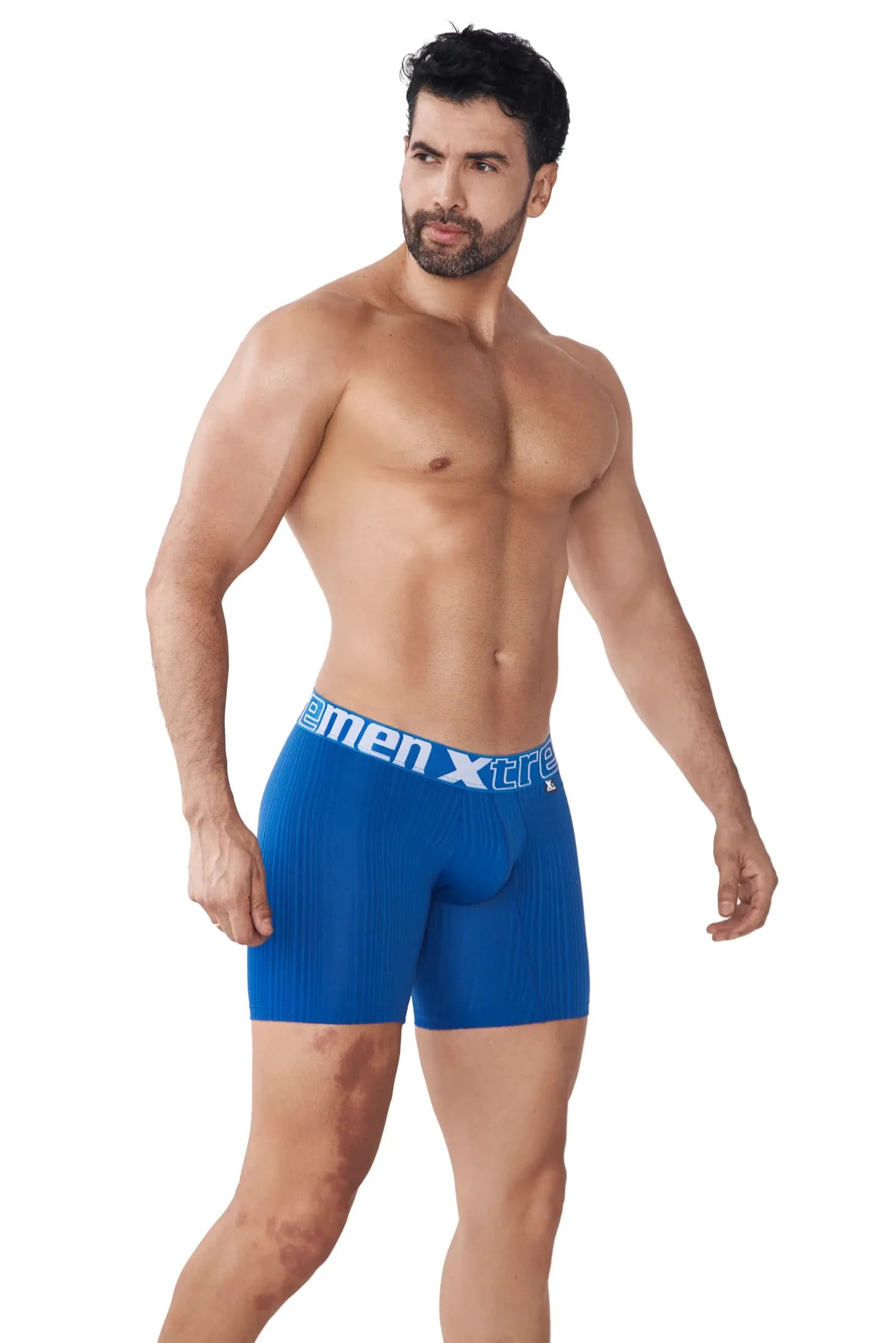 BOXER MICROFIBRA JACQUARD RAYAS AZUL REY - imagen 2