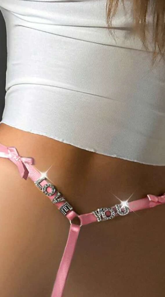 Tanga letras LOVE YOU rosa SH-480140-ROS-S