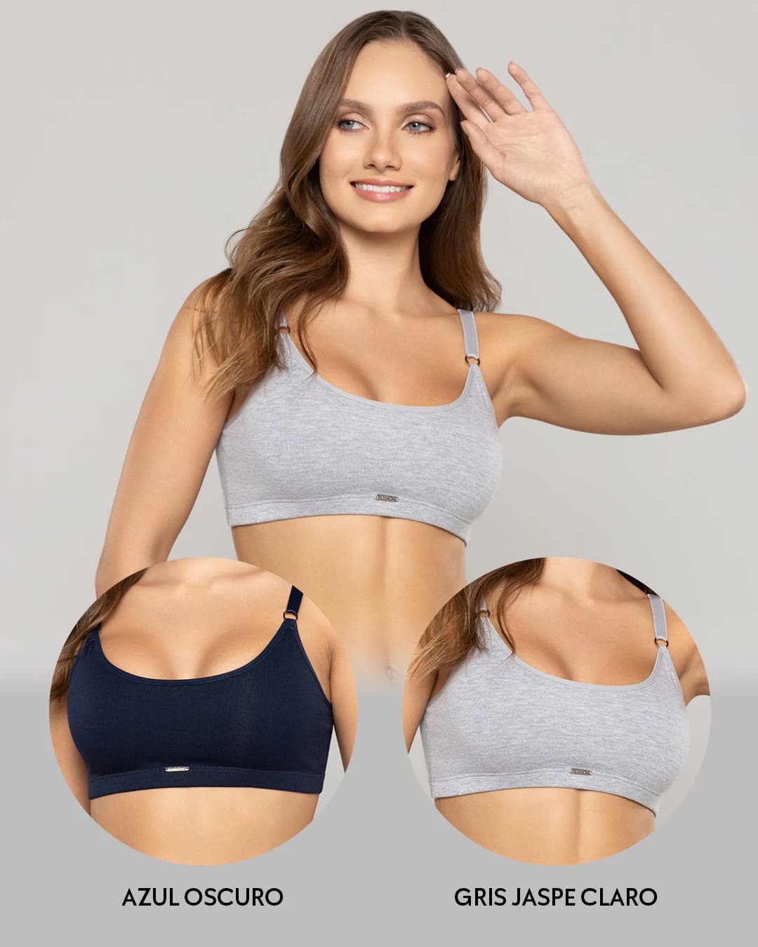 Dúo Top Básico en Algodón para Mujer Reymon Ref. 8925 Cómodo Sin Varillas ni Copas - imagen 3