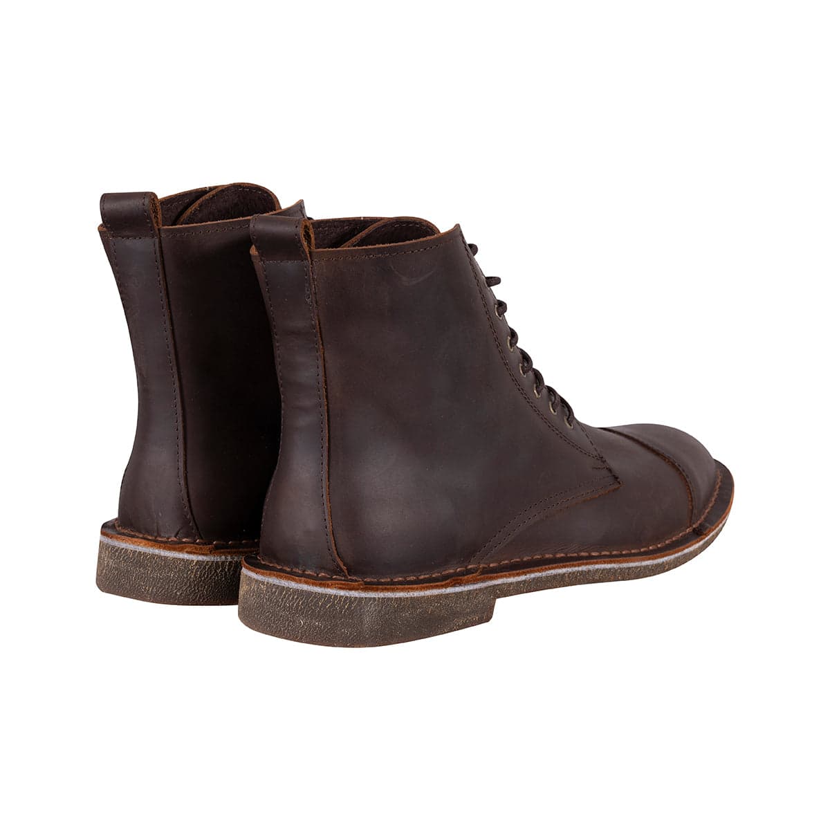Botas Combat Hombre Cuero Graso Cafe - imagen 2