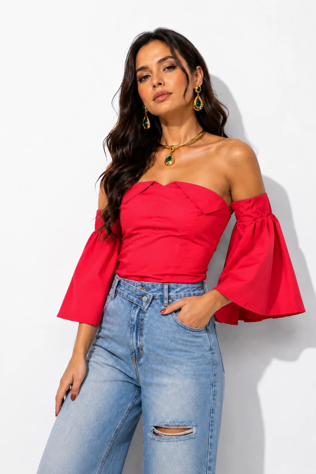 Blusa Agustina Roja - imagen 1