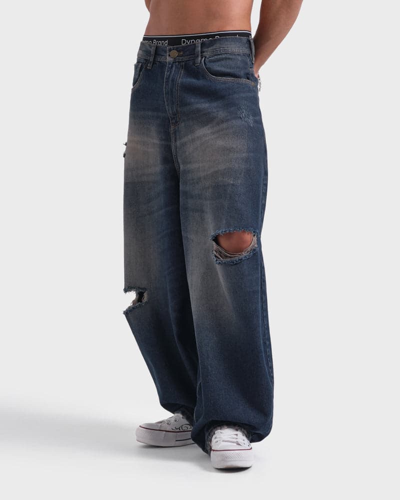 Jeans Azul Barrel Rogue Wash - imagen 4