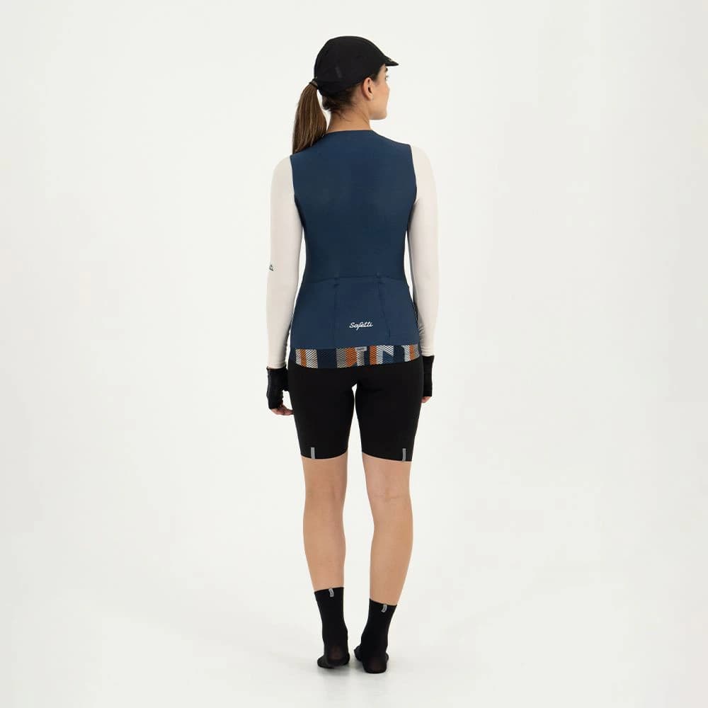 CAMISA CICLISMO MANGA LARGA IVORY BLUE PARA MUJER - imagen 2
