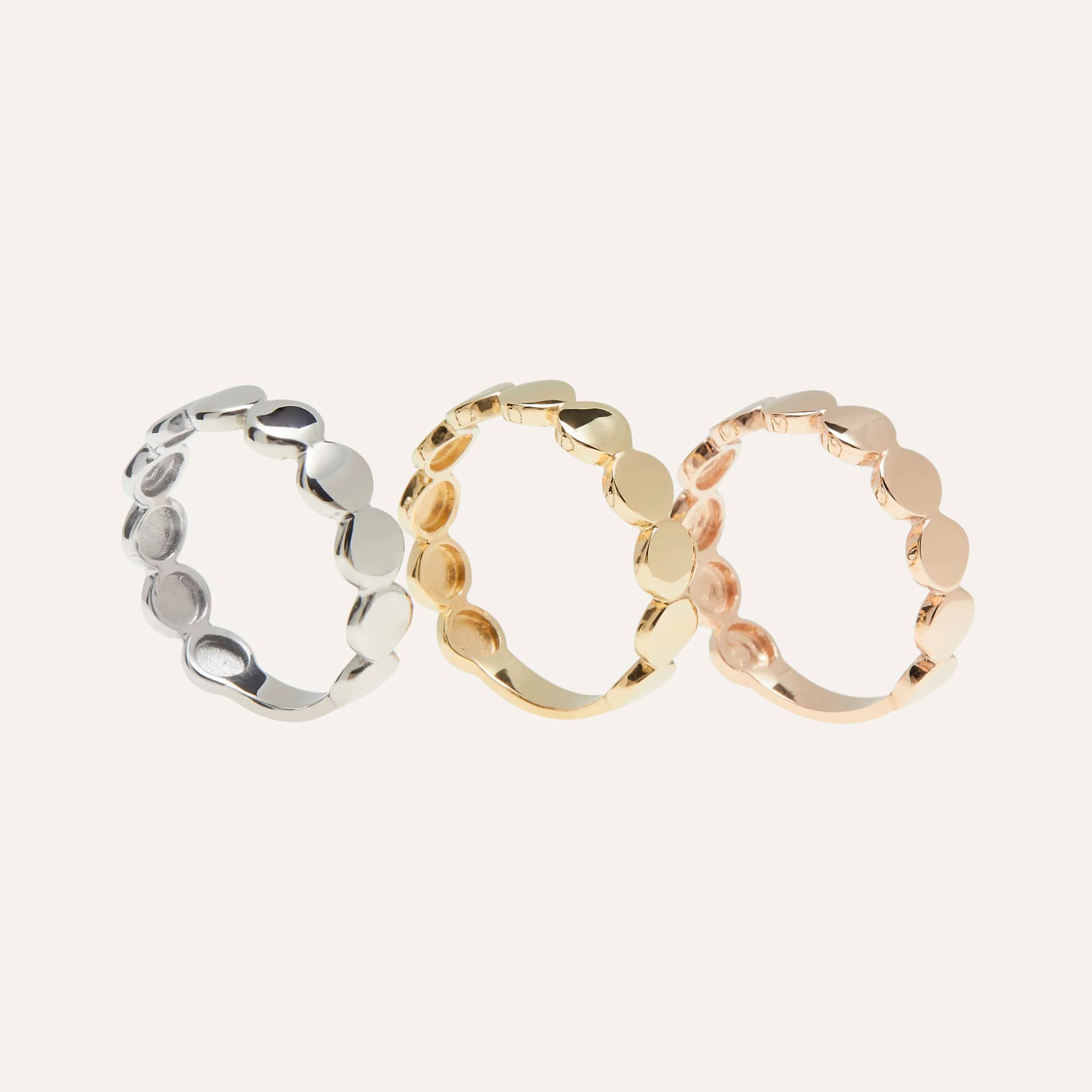 Anillo círculos liso - imagen 1