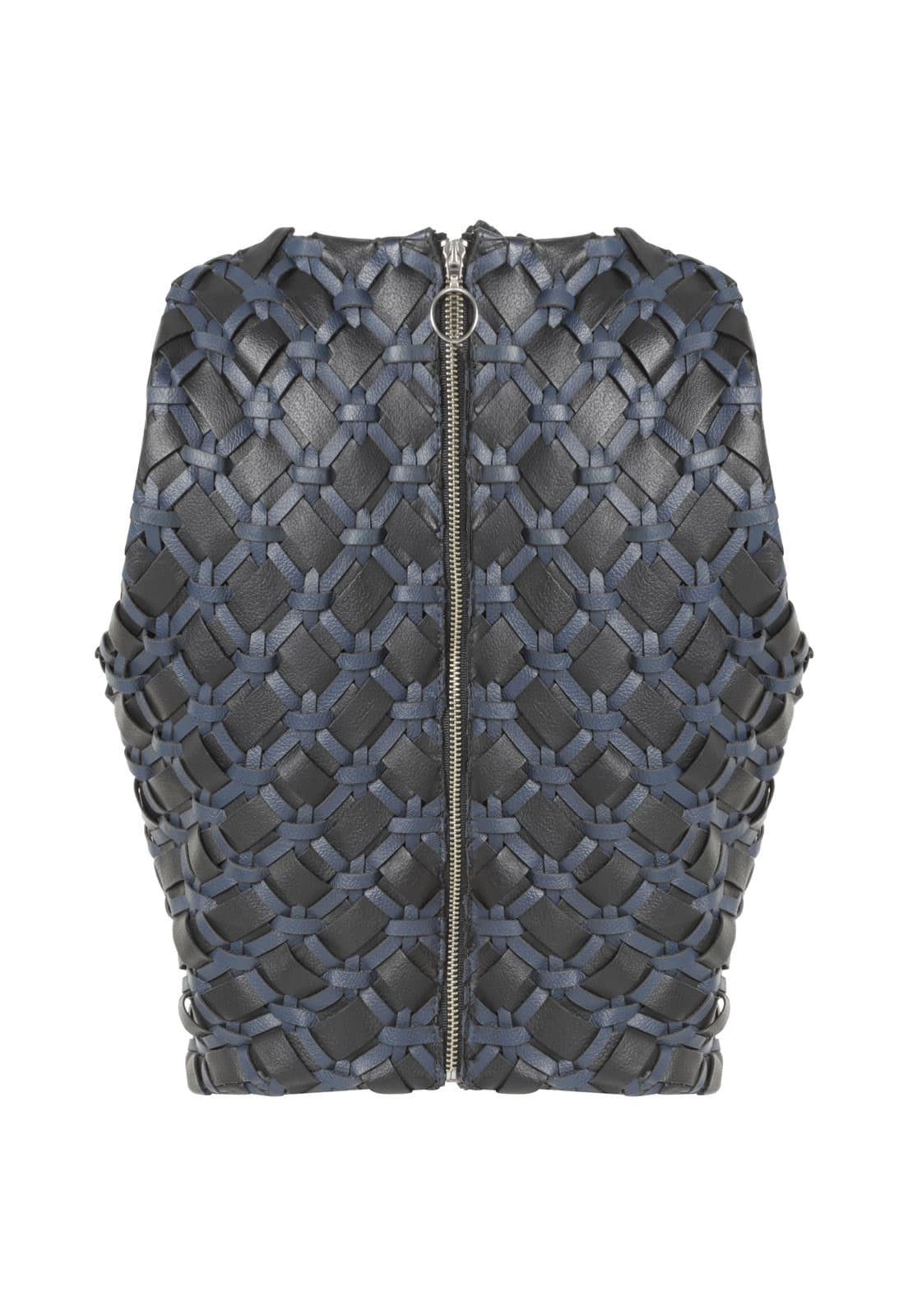 INTRECCIATO LEATHER SWIMMER’S TOP - imagen 3