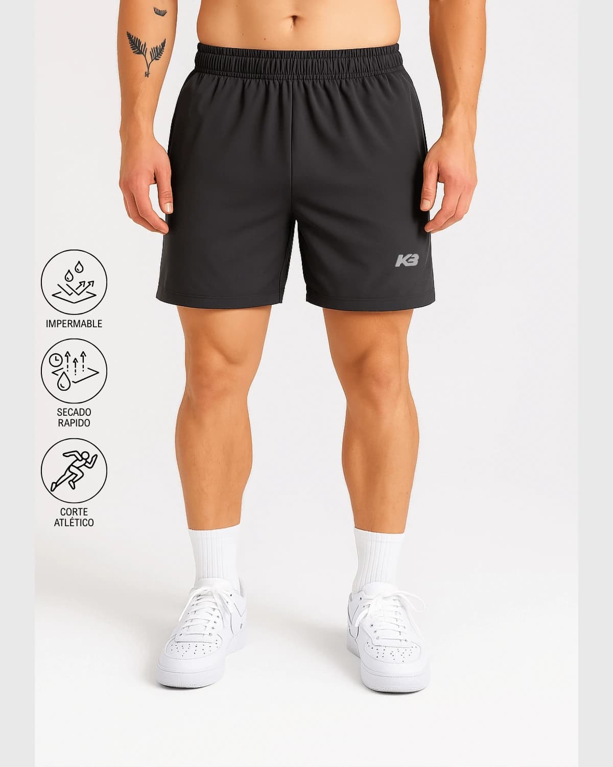 Pantaloneta Impermeable Fit Atletico┃KBMEN RF.401