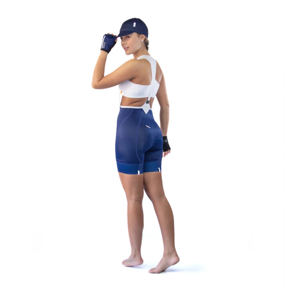 PANTALONETA CICLISMO CON CARGADERAS NÁPOLES PARA MUJER AZUL - imagen 2