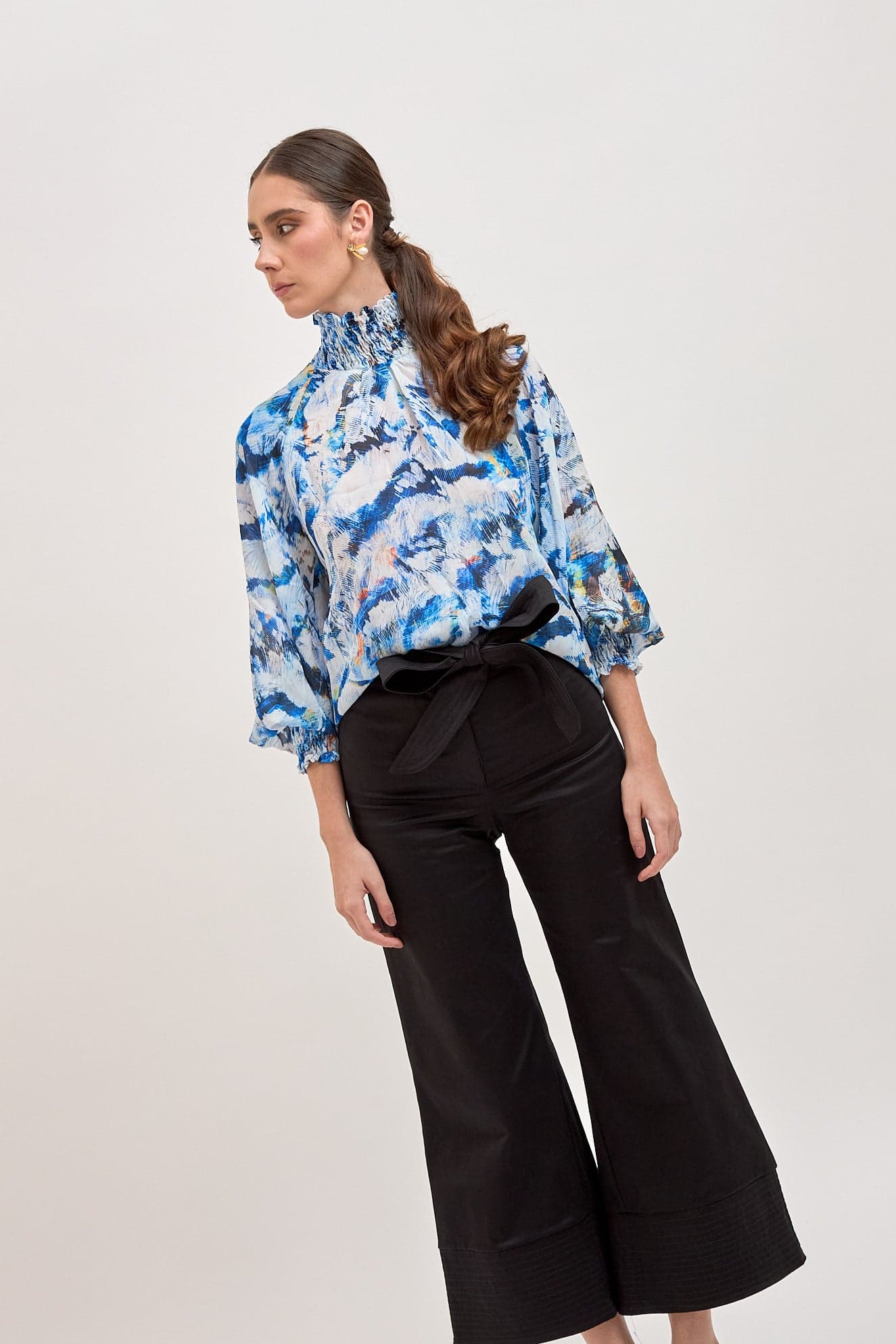 Blusa Brestel Plumas Azul - imagen 10