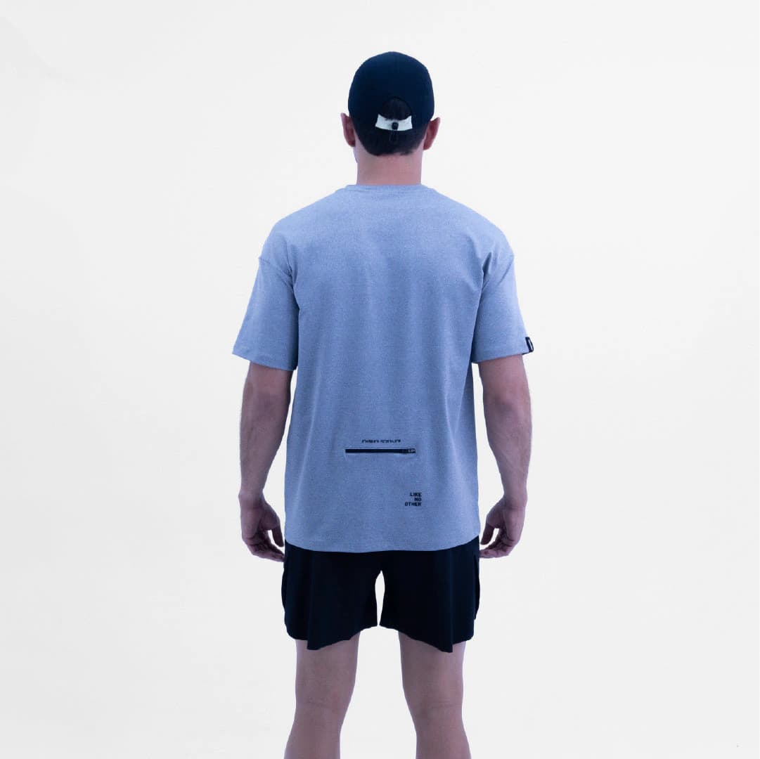 CAMISETA LIFESTYLE MANGA CORTA ROAM OVERSIZE GRAY PARA HOMBRE - imagen 3