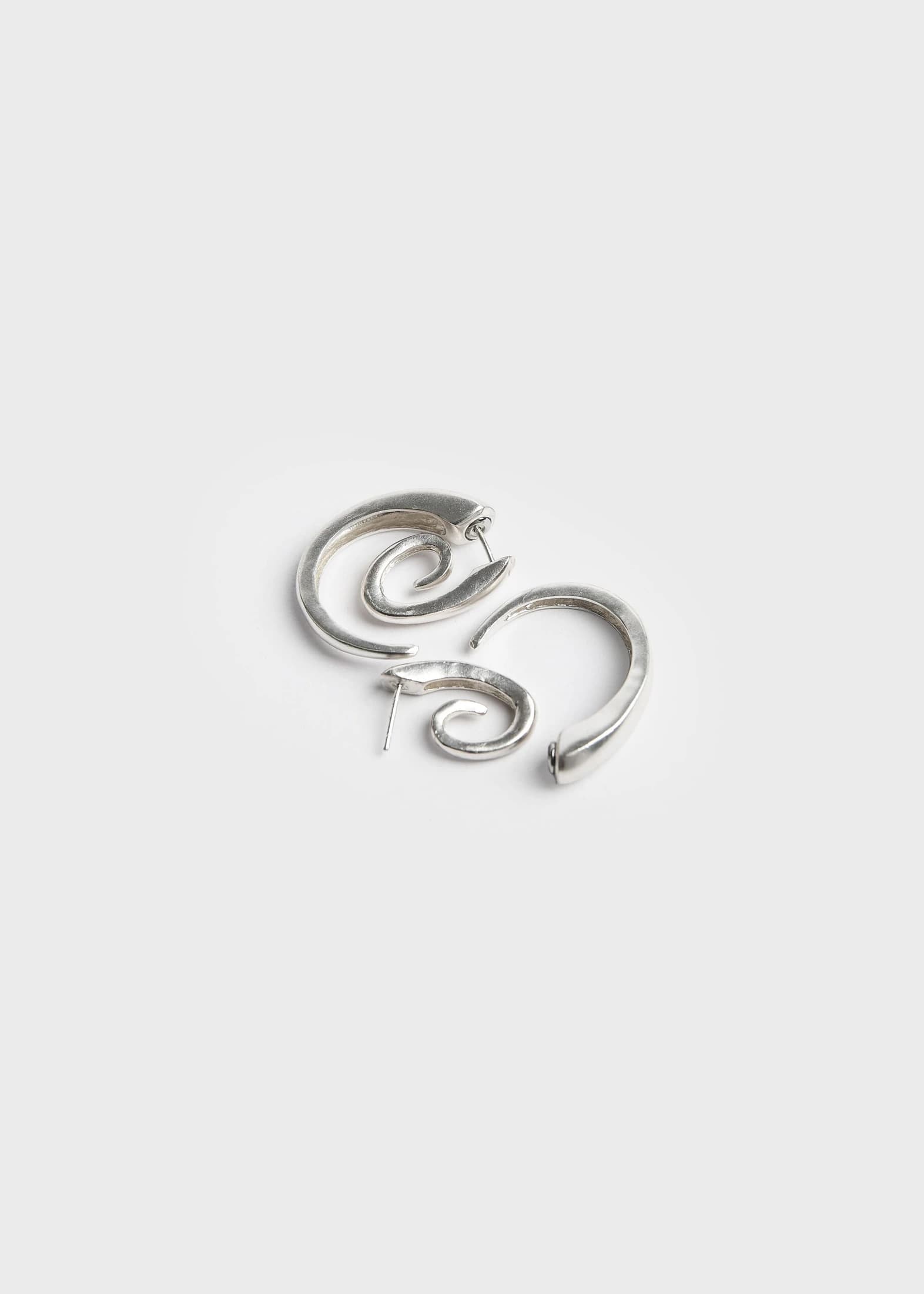 Candongas Spiral Cat Plata - imagen 3