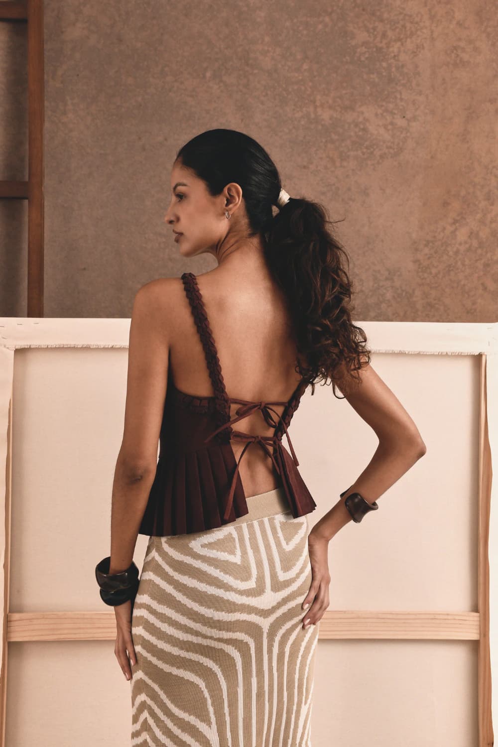 "LA FLACA" TOP BURGUNDY - imagen 2