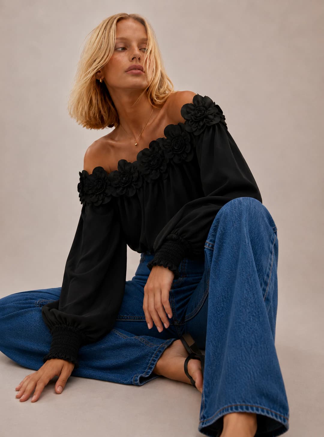 Blusa Magnoleah negro - imagen 1