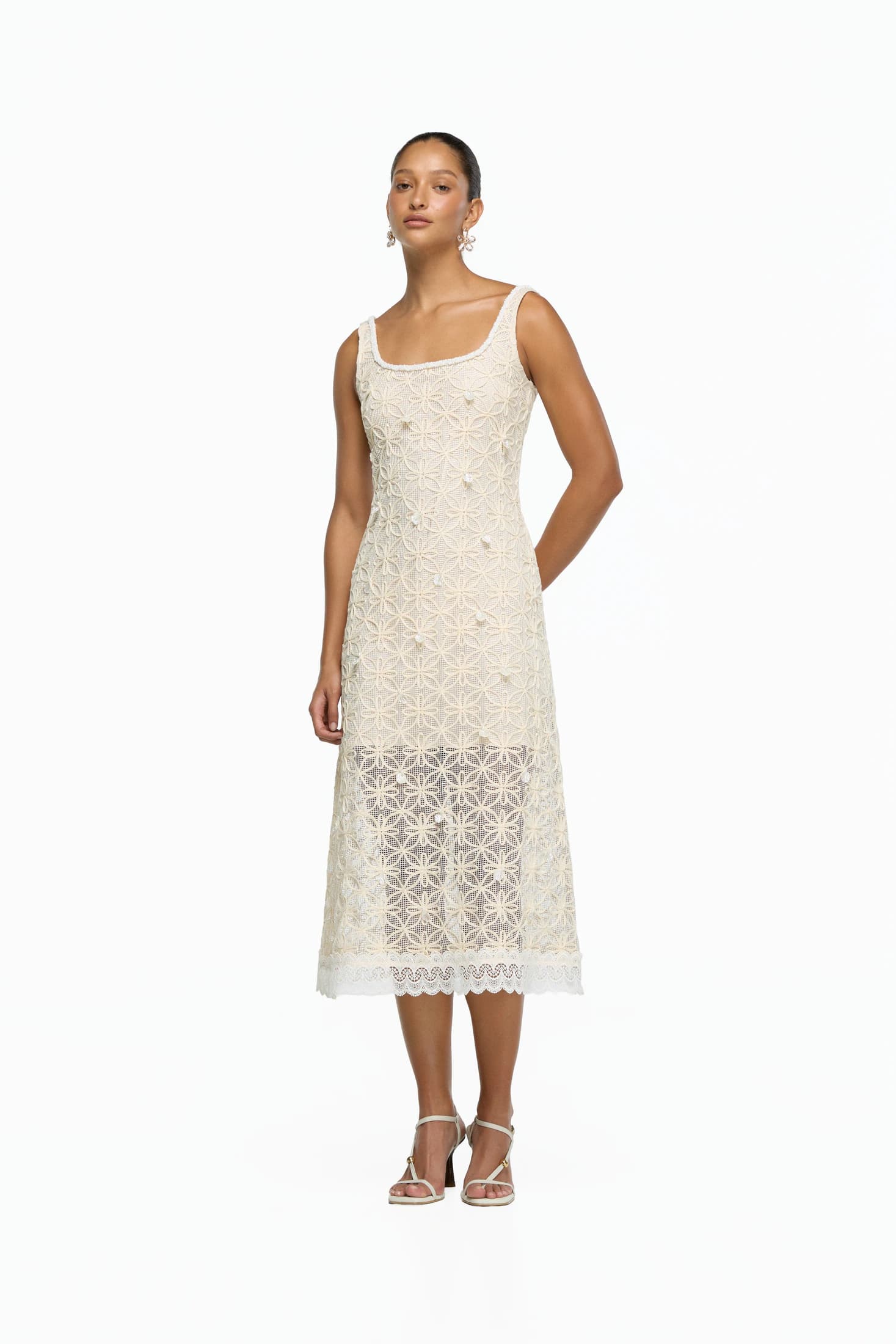 OPHELIA MIDI DRESS CREAM