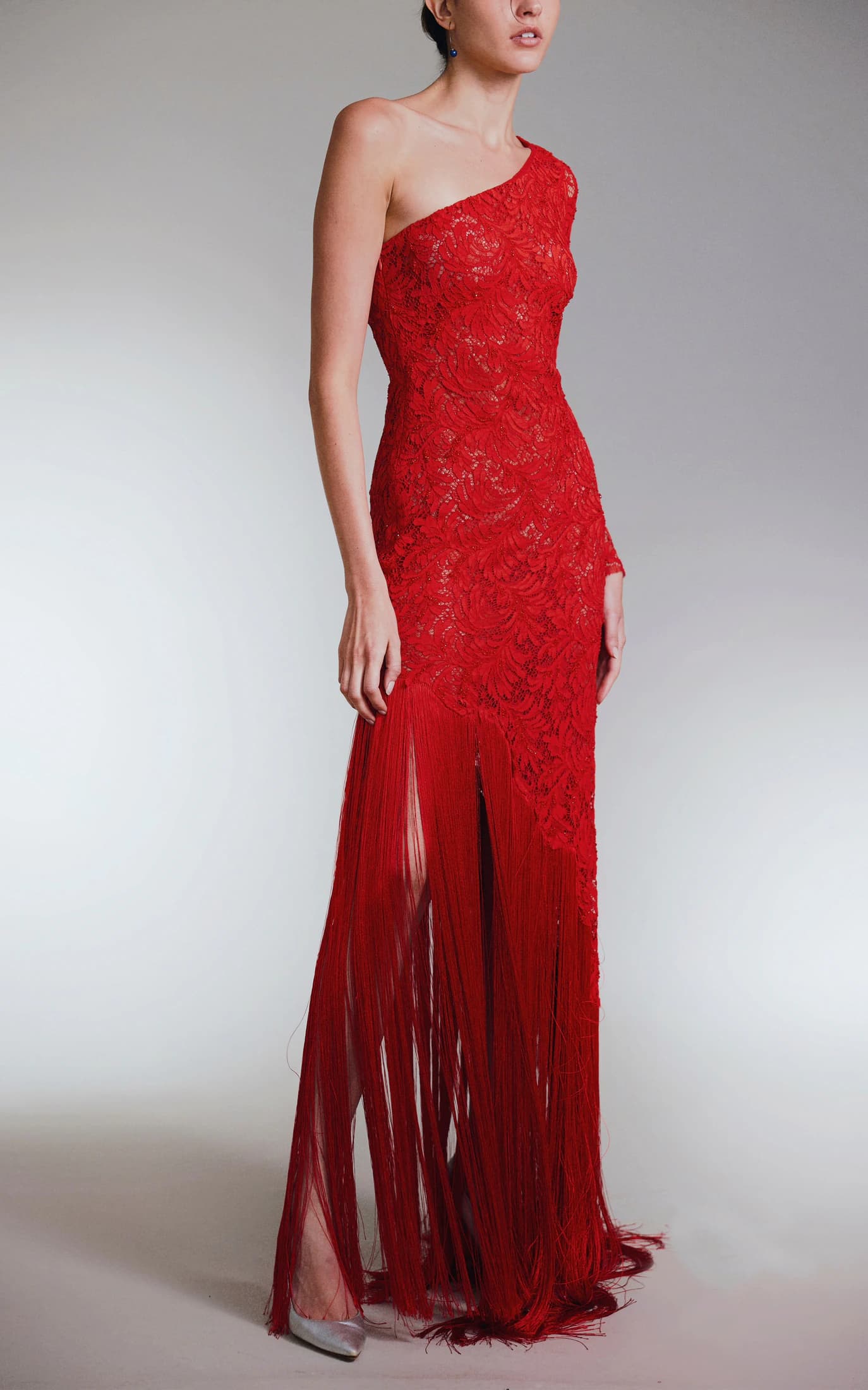 Scarlet Fringe Maxi Dress