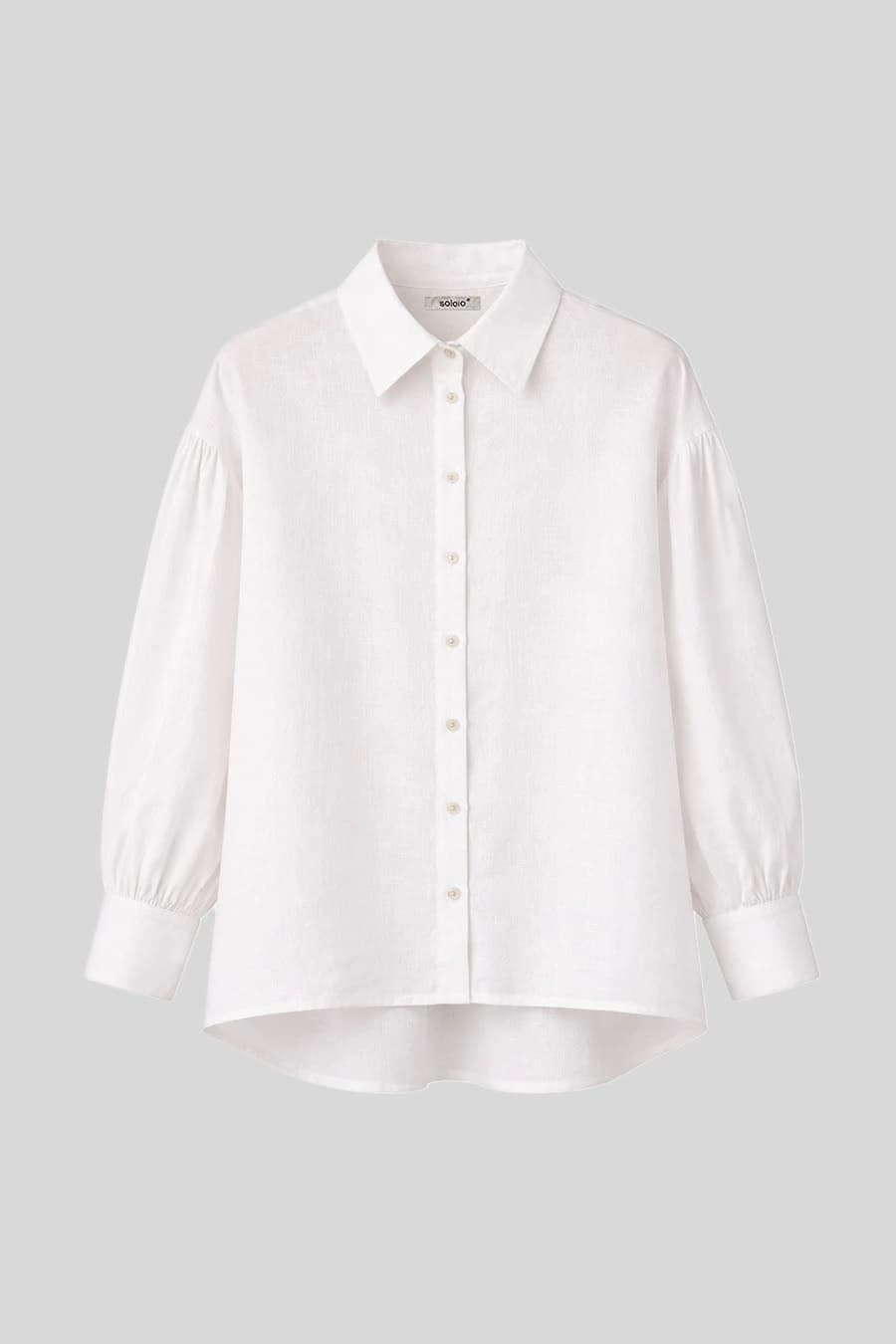 Women's shirt linen romy white - imagen 1