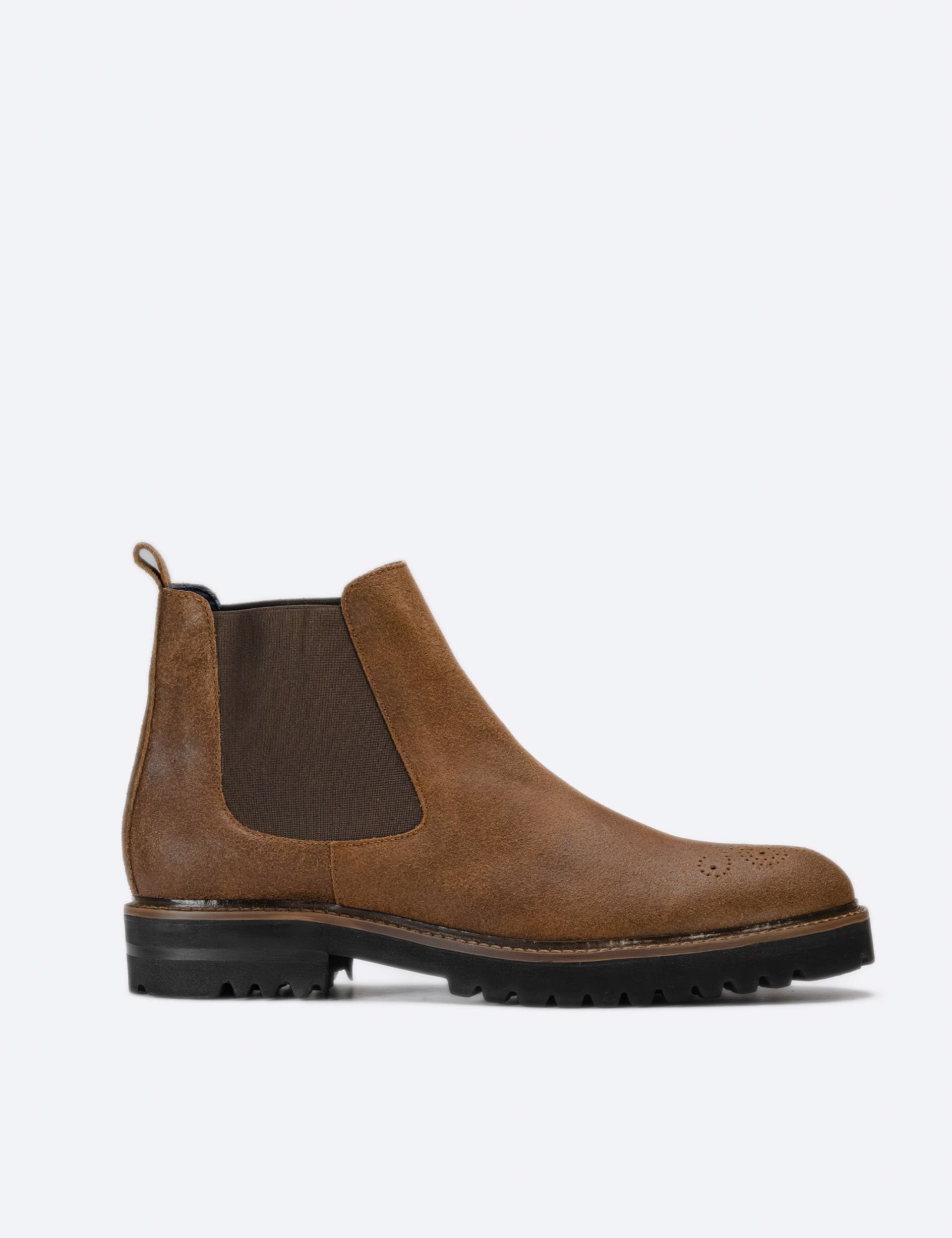 BOTA CHELSEA LONDRES CARNAZA CAFÉ CRAQUELA - imagen 1