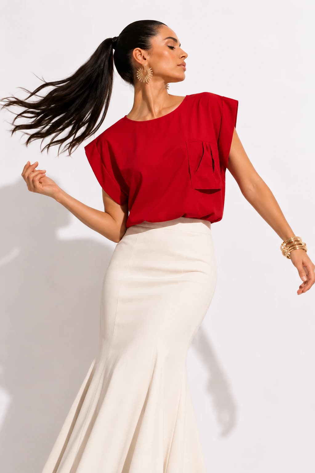 Blusa Felicidad Rojo U - imagen 2