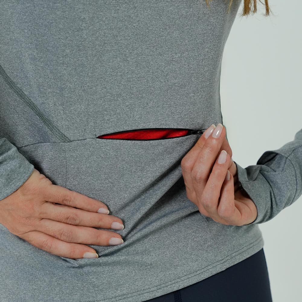CAMISETA RUNNING MANGA LARGA ACTIVE GRAY PARA MUJER - imagen 3