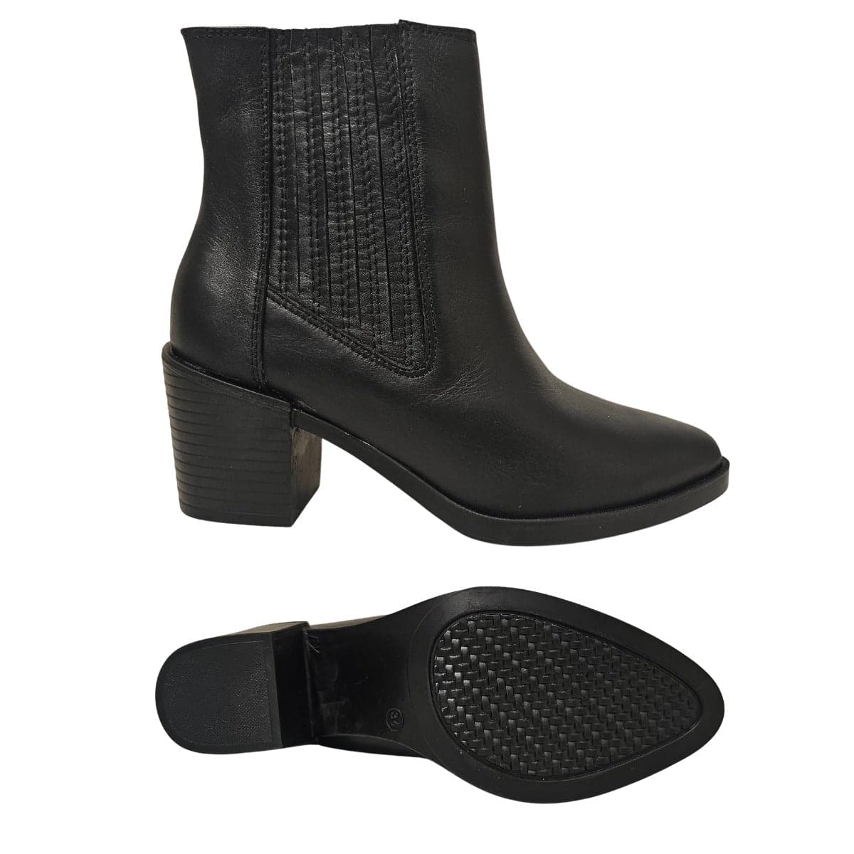 Botas Chelsea Mujer Cuero Negro - imagen 4