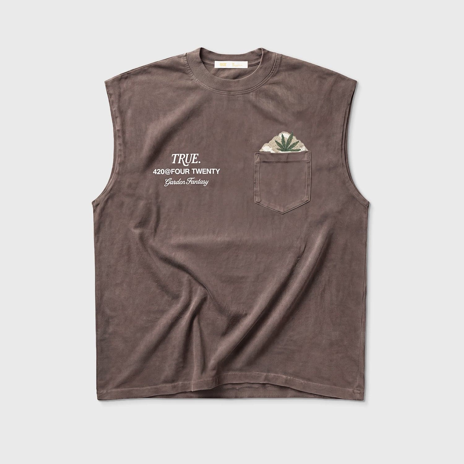 Garden Sleeveless Tee - Washed Brown - imagen 1