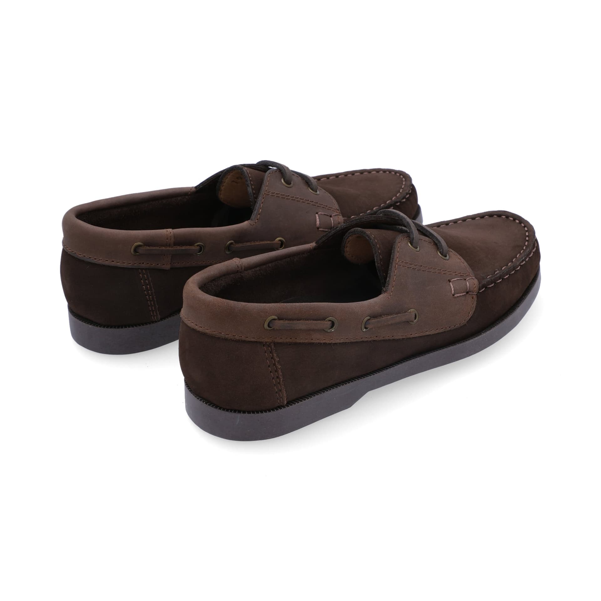 Mocasines Boat Shoes Combinados Cuero Nobuck Café - imagen 3