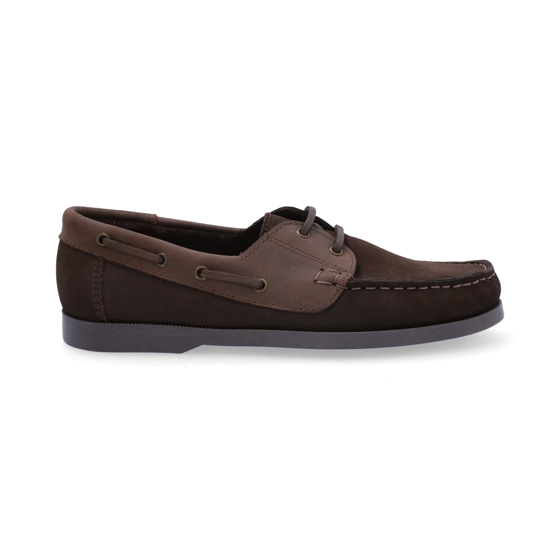 Mocasines Boat Shoes Combinados Cuero Nobuck Café - imagen 2