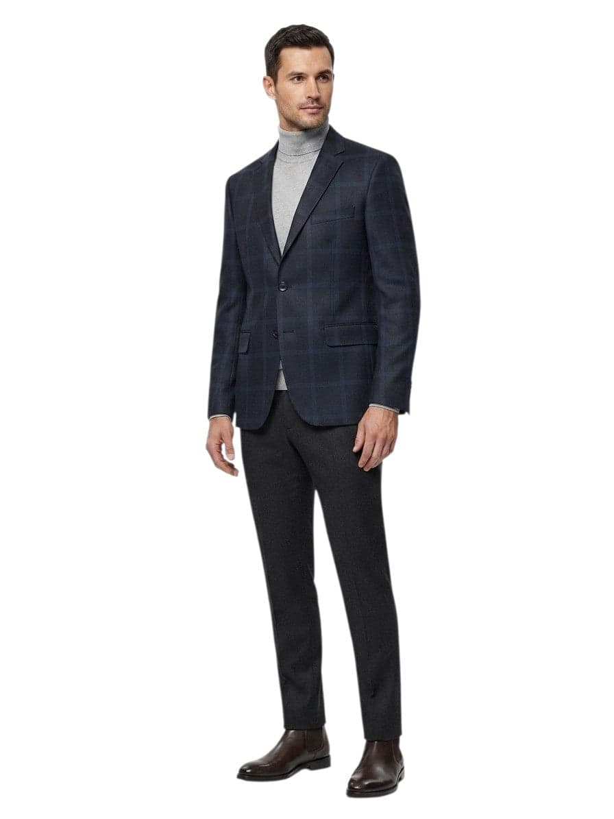 Blazer azul con negro a cuadros - imagen 1