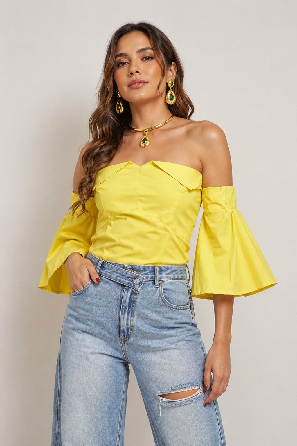 Blusa Agustina Amarilla - imagen 1