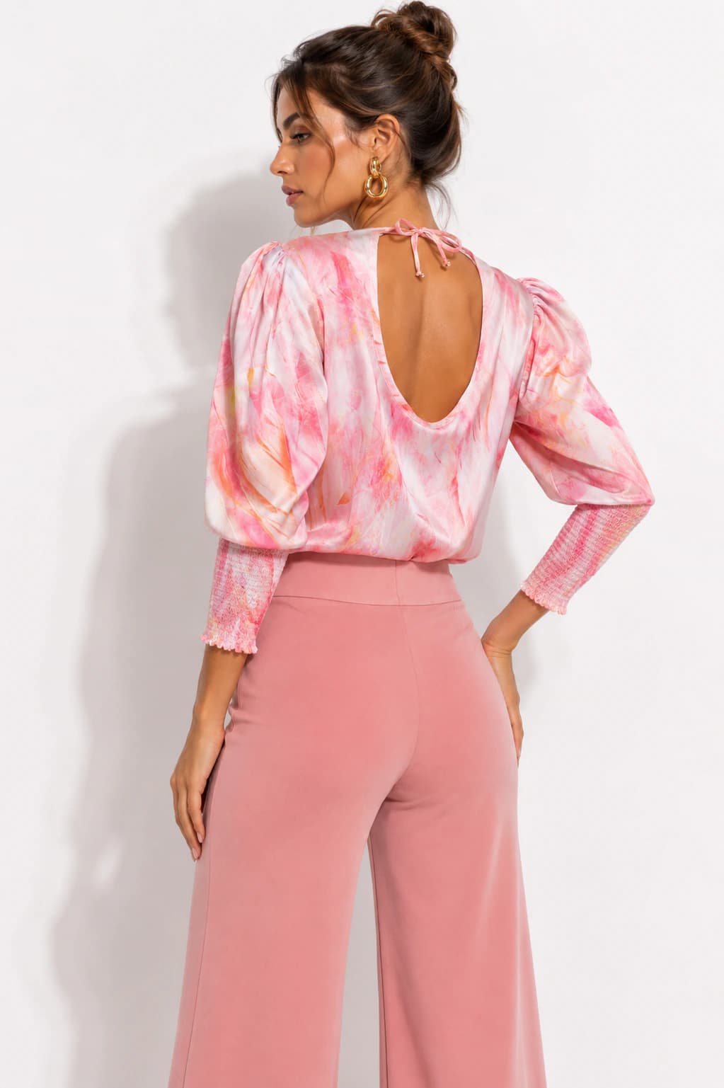 Blusa Arkansas Plumas Salmon - imagen 2