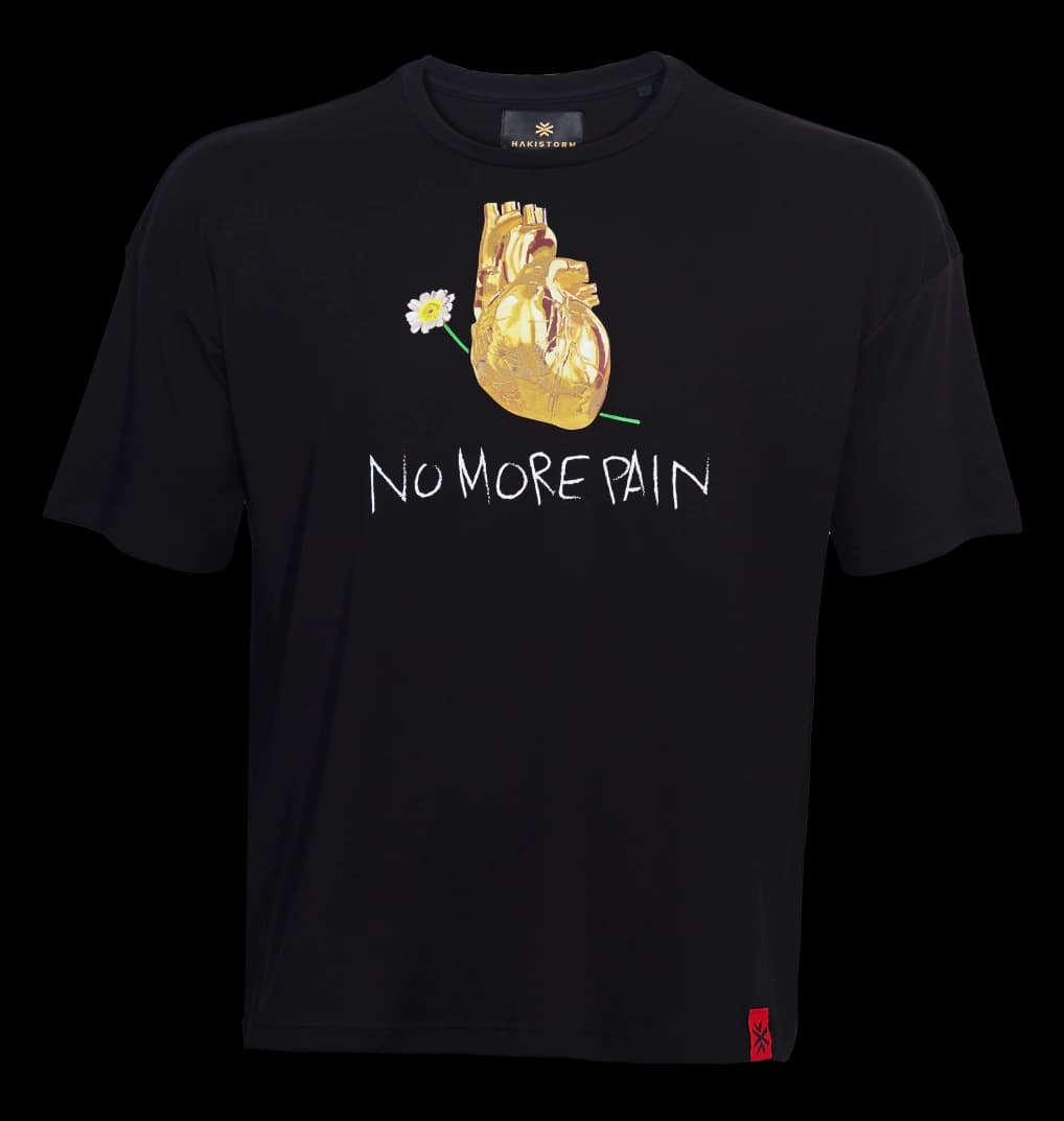 T-Shirt Golden Heart Black