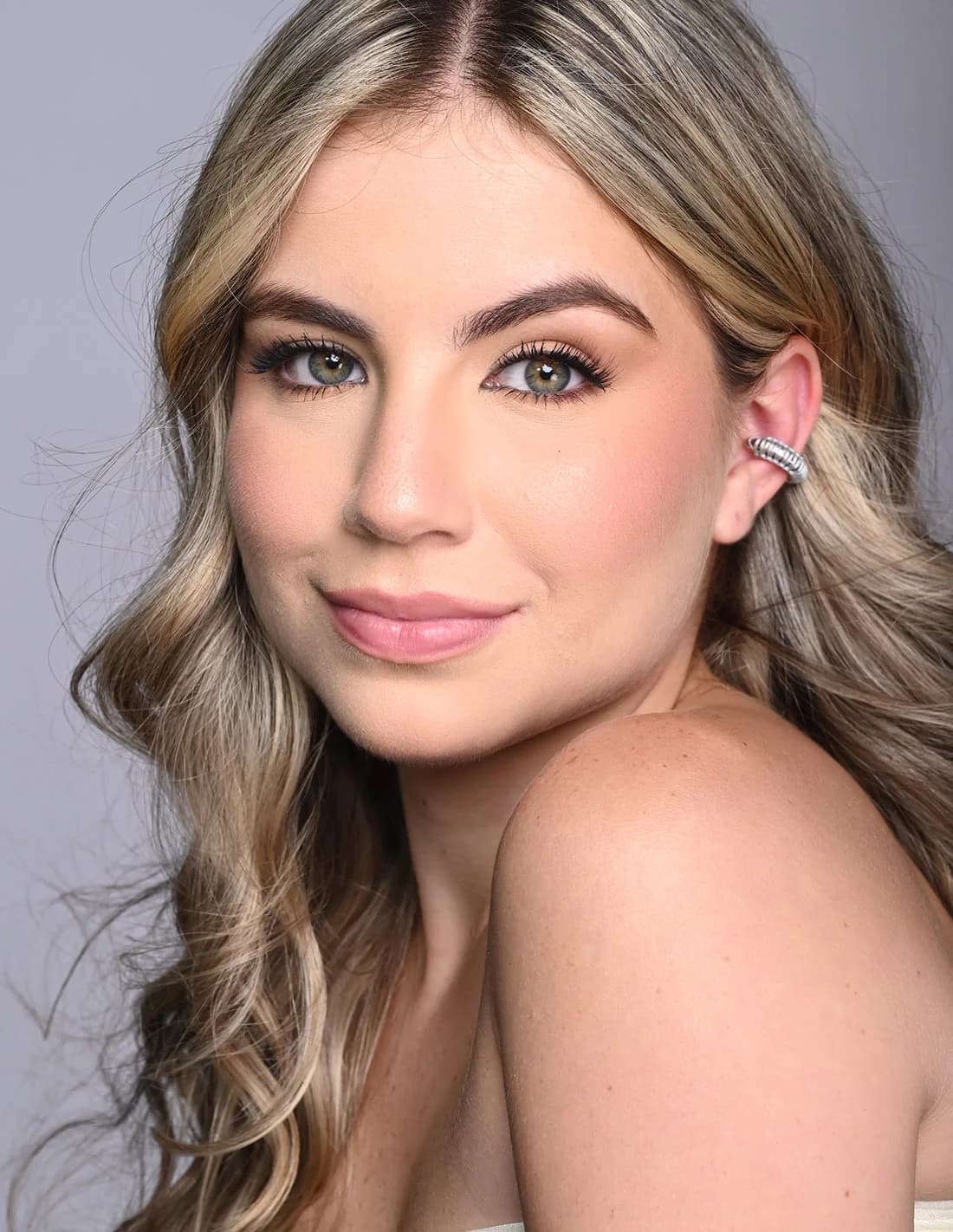 Ear Cuff Luna Llena Plateado - imagen 1