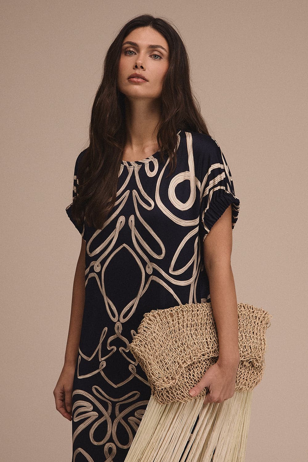 Vestido Rosedal azul Navy - imagen 3