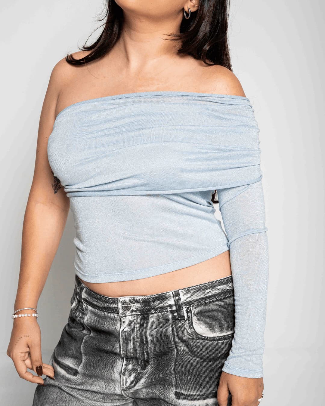 Top Syra Baby Blue Glitter - imagen 2