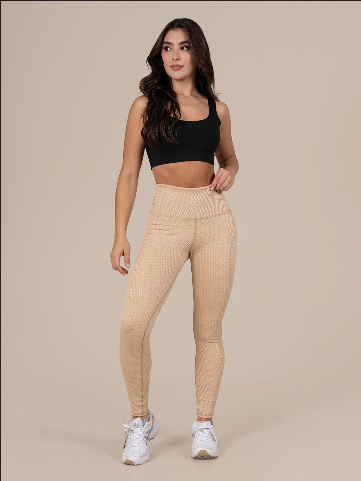 Leggins Dama Block Beige - imagen 1