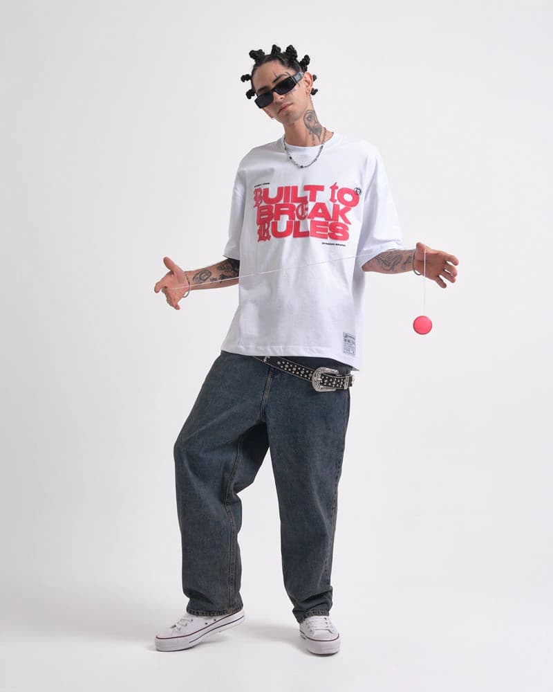 Camiseta Blanca Oversize Outlaw - imagen 2