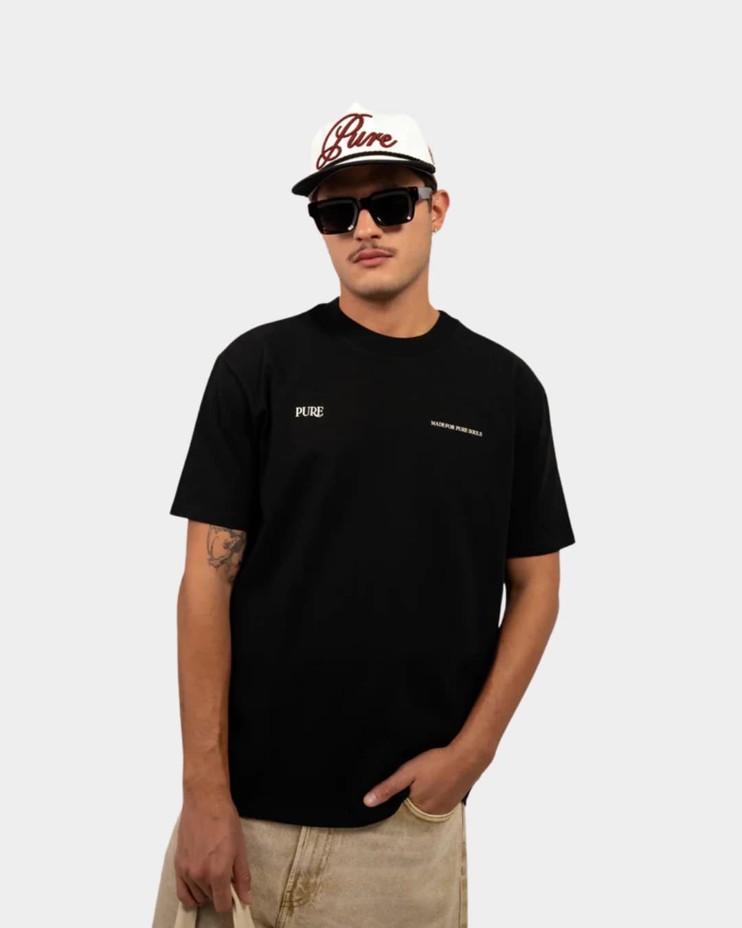 PURE BLACK REGULAR T-SHIRT - imagen 1