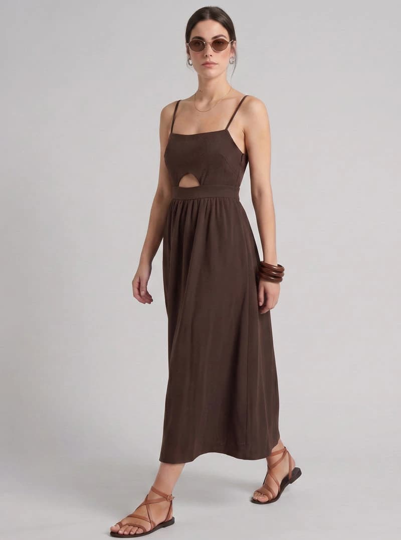 VESTIDO ECLIPSE CAFÉ