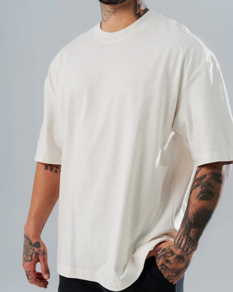 Camiseta Básica Oversize Ivory - imagen 3
