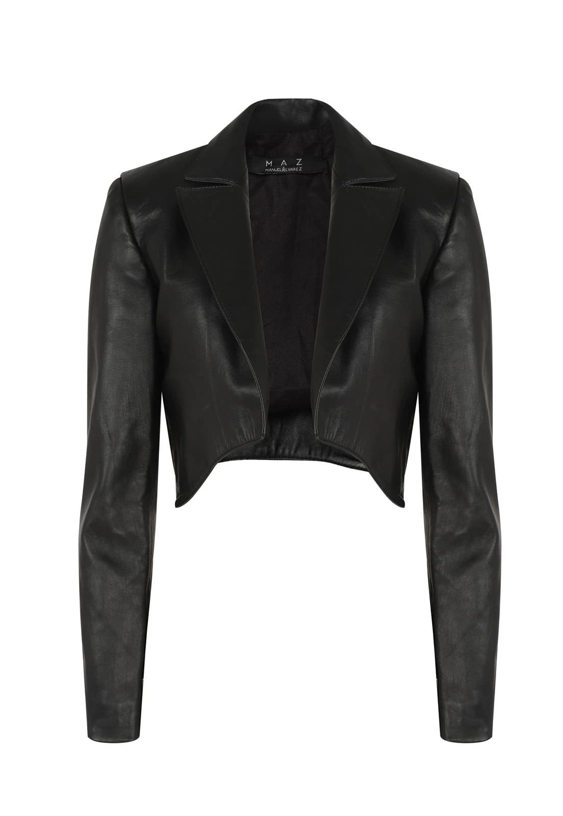 CROP LEATHER BLAZER - imagen 1
