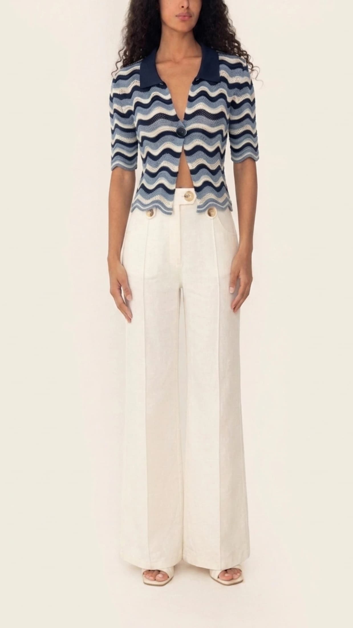 MARTINA TOP BLUE STRIPES - imagen 3