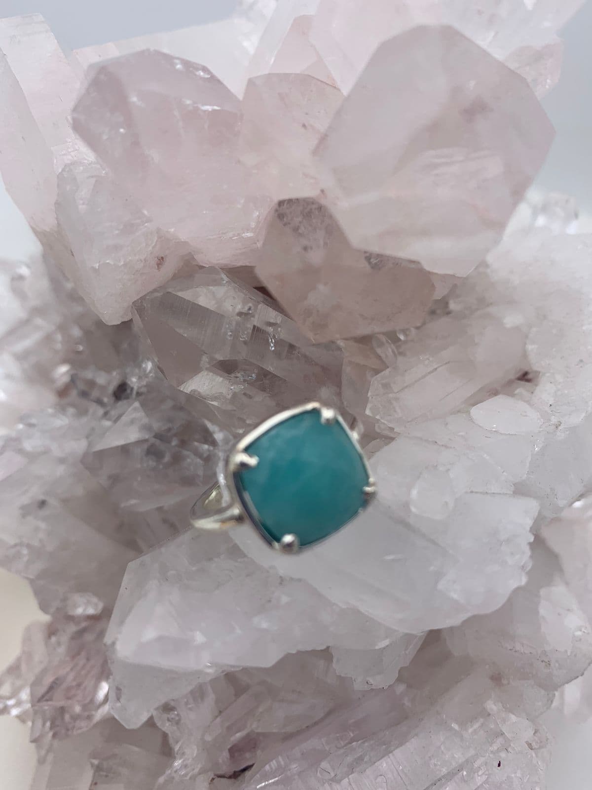 Anillo Amazonita Cuadrado - imagen 2