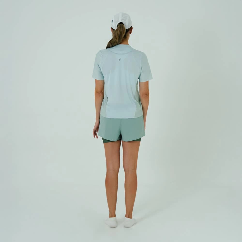 CAMISETA RUNNING MANGA CORTA PRO 405 AZUL CLARO PARA MUJER - imagen 2